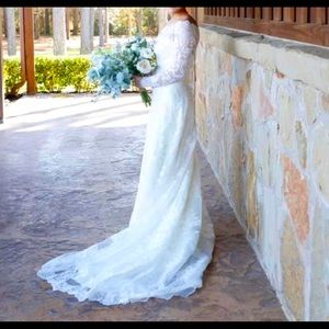 Lace Wedding Dress from David’s Bridal